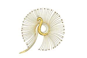 The India Craft Decorative Golden Peacock Wall Hanging Artwork (40x31 ...