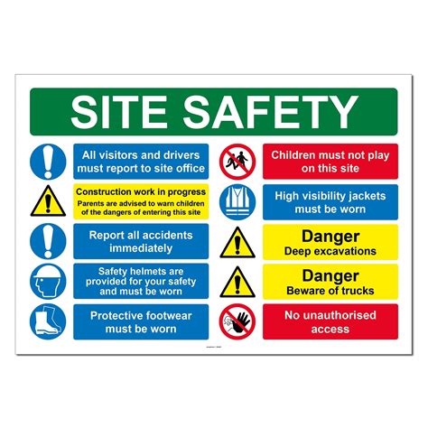 Construction Zone Signs Construction Site Safety Signs 5 Pack Pack C