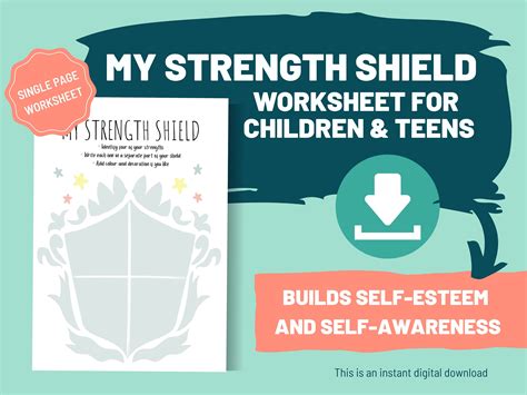 My Strength Shield - A Creative Activity for Children • PRINTABLE ...