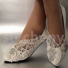 Bridal Shoes Flat by White Ivory Pearls Lace Wedding Shoes Flat Bridal Shoes Flat