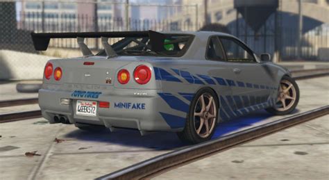 Nissan Skyline R34 Paul Walker (Fast and Furious) Paintjob - GTA5-Mods.com