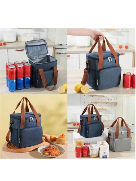 Bolsa Térmica Lancheira Porta Marmita Unissex Portátil com Alça Fitness ...
