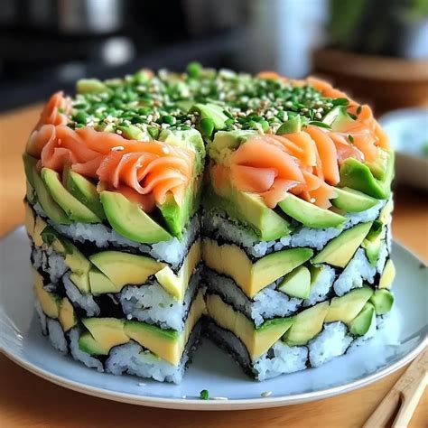 Avocado Sushi Cake Recipe: Delicious Twist on Sushi - Cook with Sozan