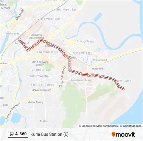 A360 Route: Schedules, Stops & Maps - Kurla Bus Station (E) (Updated)