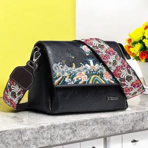 Exotic Premium Black Sling Bag Floral Essence Premium shoulder sling ...