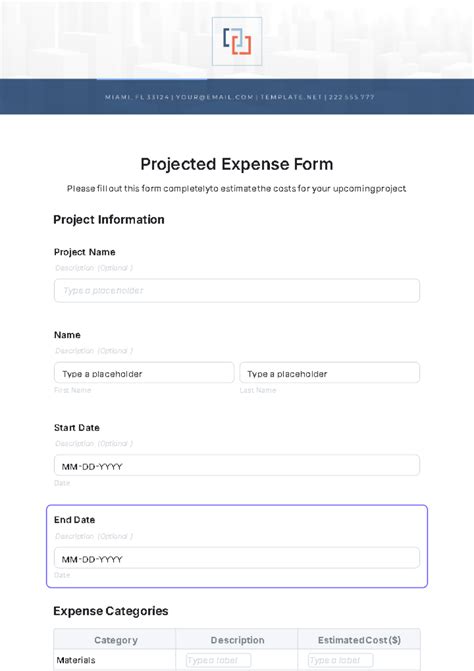 Free Operational Expense Form Template to Edit Online