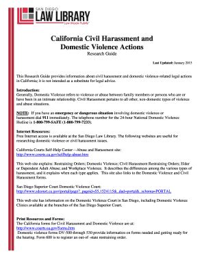 Fillable Online California Civil Harassment and Fax Email Print - pdfFiller