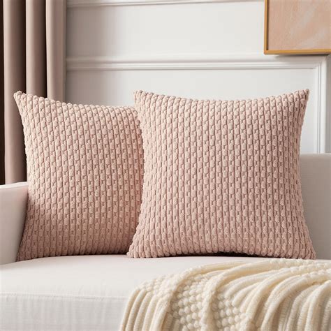 Amazon.com: Kevin Textile 2 Packs Blush Pink Decorative Throw Pillow ...
