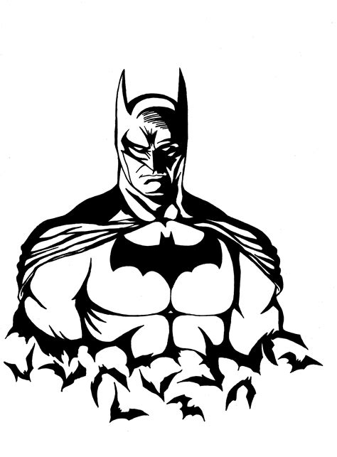 Batman Art Black And White