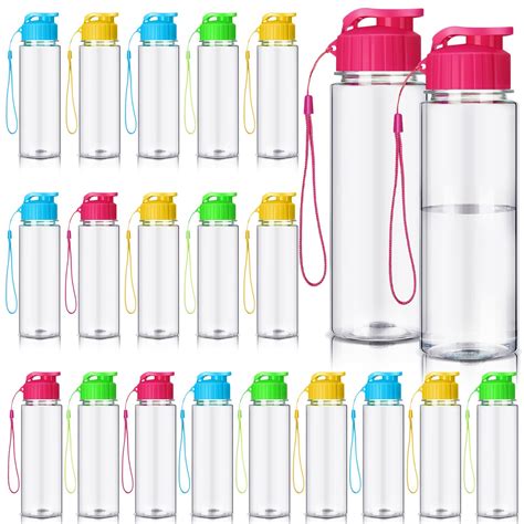 Amazon.com: Mifoci 20 Pieces Water Bottle Bulk Plastic Water Bottles ...