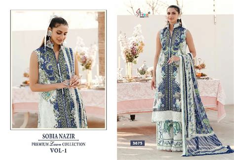 shree fab sobia nazir premium lawn collection vol 1 pakistani cotton ...