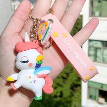 VR Creatives Unicorn Key Ring Key Chain for Girls Silicone Unicorn Toy ...