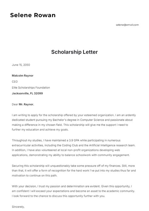 Scholarship Letter Format Recommendation Letters Template For CSC