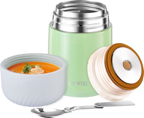 Soup Thermos, 600ml Vacuum Insulated Food Jar for Hot Cold Food, Leak ...