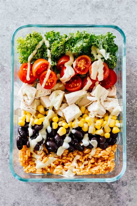 Meal Prep Southwest Chicken Burrito Bowls - Jar Of Lemons