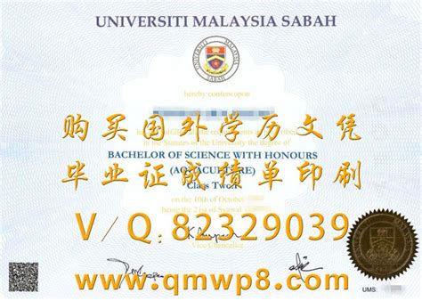 马来西亚沙巴大学毕业证/文凭/学位证书 | Bachelor of science, Science, Sabah