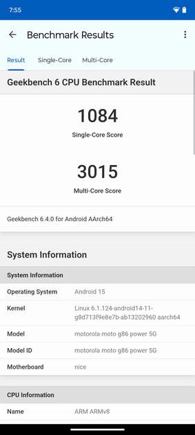 Moto G86 Power AnTuTu Score - Geekbench, 3DMark & PCMark Score Results ...