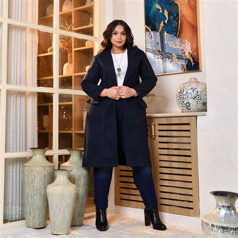 Shop Long Woolen Coat for Ladies Online | Meera Plus Size