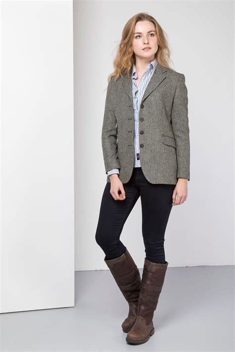 Ladies Long Tweed Blazer UK | Womens Casual Tweed Blazer | Rydale