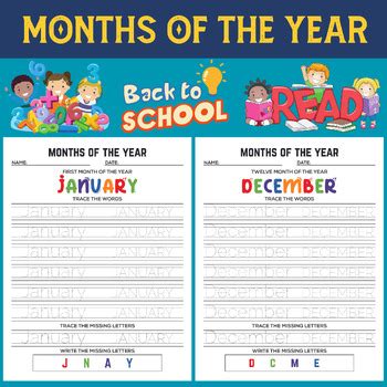 preschool months of the year worksheets for kindergarten by NorthBay ...