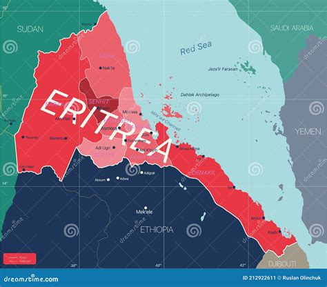 Detailed Map Of Asmara City, Capital Of Eritrea. Municipal ...