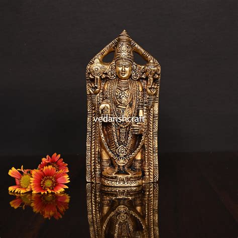 Brass Superfine Tirupati Balaji/Venkateshwar Idol Wall Hanging (7.5 In ...