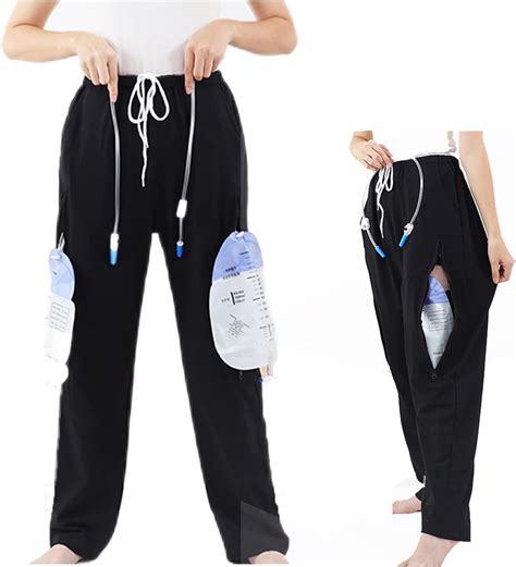 Catheter Leg Bag Pants - Urine Bag Pants with Double Pockets for Men ...