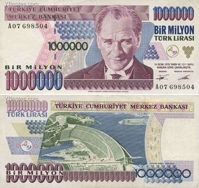 土耳其里拉纸币一张一千万的换多少人民币_百度知道