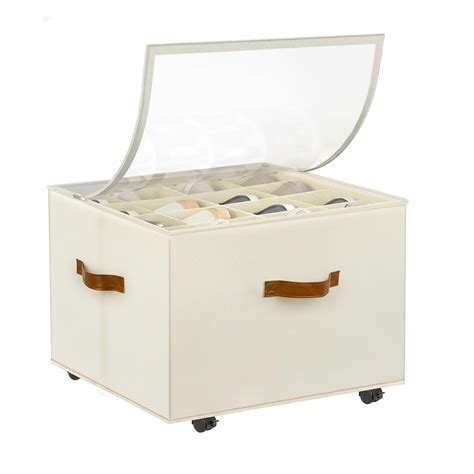 Transparent Storage Box with Wheels & 16 Adjustable Dividers – House of ...