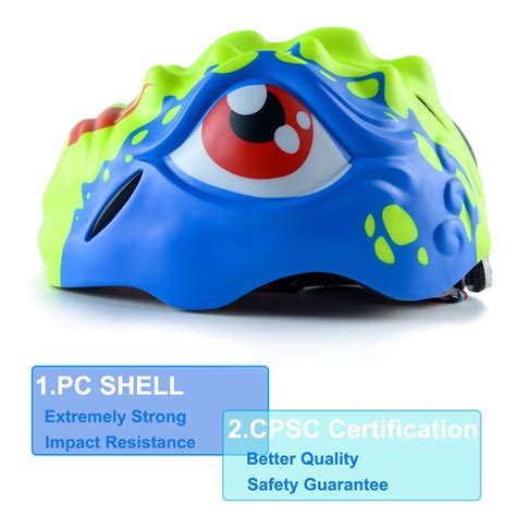 Buy Kids Bike Helmet with Light, Dinosaur Helmet Adjustable or Toddler ...