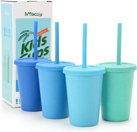 Amazon.com | NDBOX Kids Cups with Straw and Cleaning Brush for Water, Fruit, Apple Juice, Milk ...