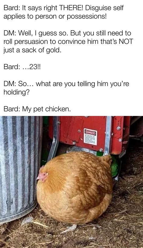 No harm, no fowl : r/dndmemes