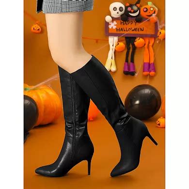 Women's High Heels Pointed Toe Stiletto Heel Knee High Boots