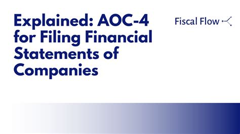 Explained: AOC-4 for Filing Financial Statements of Companies