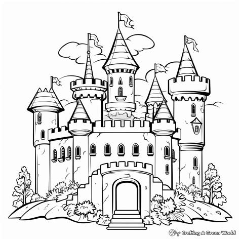 Castle Coloring In Pages