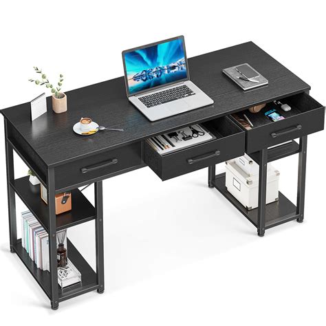 Small Computer Desk with Drawers 的图像结果