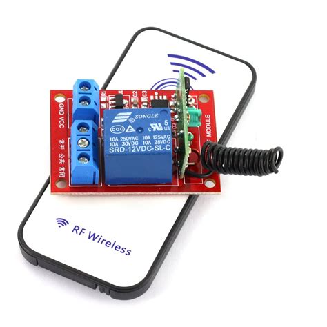 DC 12V 1 Channel RF Wireless Relay Module with Remote Control