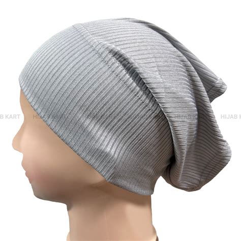 Luxe Ribbed Hijab Undercap- Silver – Hijab Kart