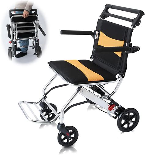 Amazon.com: Ultralight Lightweight Folding Wheelchair (Only 18.7lbs ...