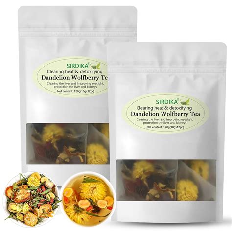 Amazon.com : Dandelion Wolfberry Herbal Tea - Kidneys & Liver Health Tea, Seven Herbal ...