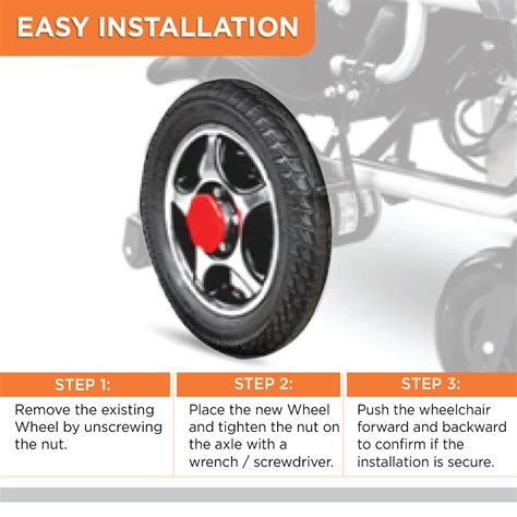 Back Wheel (PU Tyre) With Hub For Zip Lite Power Wheelchairs (1 Piece ...