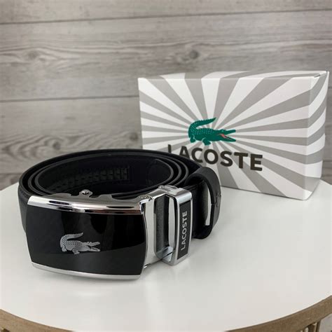 Мужской ремень Lacoste на джинсы, кожаный пояс Лакоста из натуральной ...