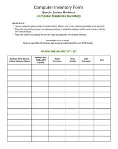 Computer Inventory Template 的图像结果
