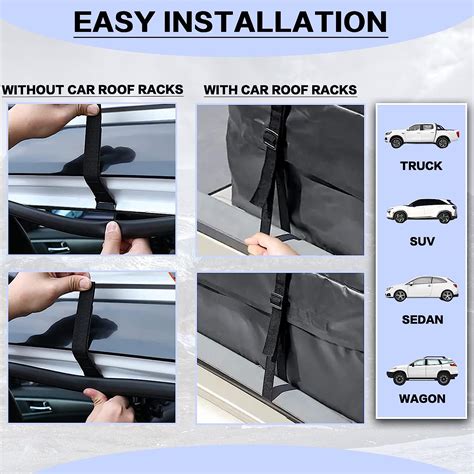 Buy Car Rooftop Cargo Carrier Bag - 21 Cubic Feet Car Top Carrier for ...