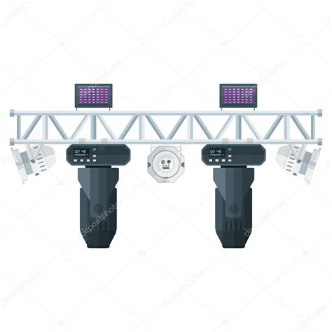 Flat style stage metal truss concert lighting equipmen Stock Vector Image by ©TRIKONA #97810044