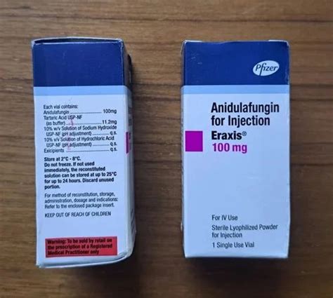 Fungal Infection Drugs - Eraxis 100 Mg Inj Anidulafungin Trader ...
