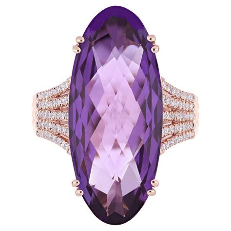 Customizable 14K Rose Gold Handmade Jewelry Birth Jewelry Amethyst and ...