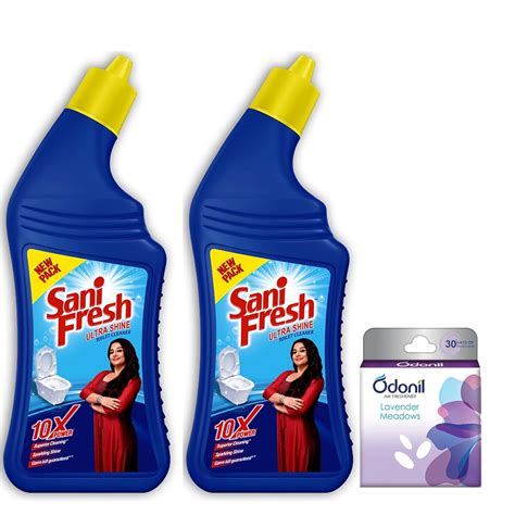 Sani Fresh Toilet Cleaner - 500ml x (Pack of 2) with Free Odonil Air ...