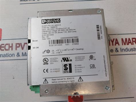 Phoenix Contact Quint-ps/1Ac/48Dc/5 Power Supply Unit – Aeliya Marine Tech