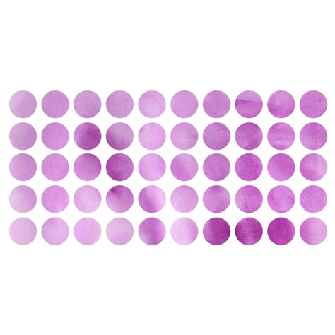 Wall sticker set Dots - Purple (50 stickers) | wall-art.com